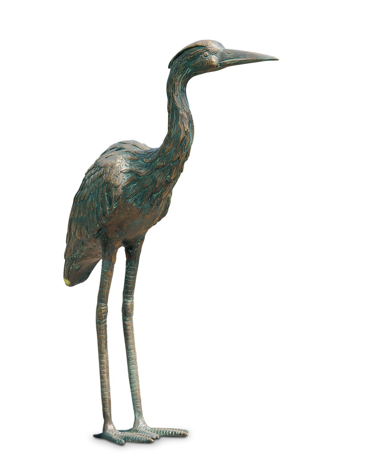 Bronzefigur Vogel GRAUREIHER Bronzeskulptur